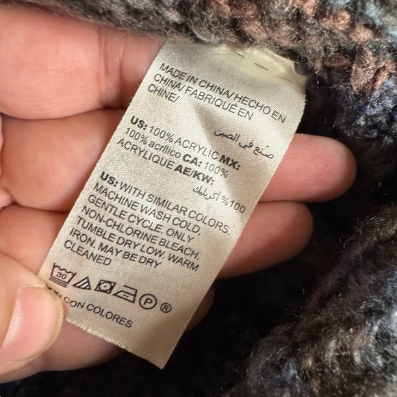 Chico’s Spacedye Striped Pullover Sweater Oversized Tunic Womens US M Chicos 1 - Picture 7 of 12